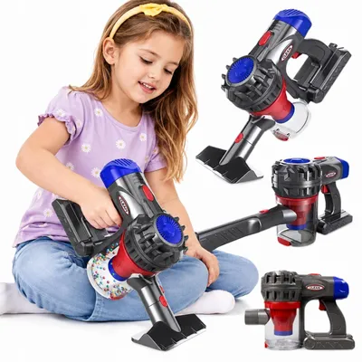 Produktbild von Aufrechter Staubsauger für Kinder mit Soundfunktion (2-in-1) und Handstaubsauger mit Soundfunktion