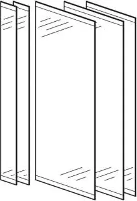 Produktbild von Geberit 244569001 Set Türen für ONE Spiegelschrank