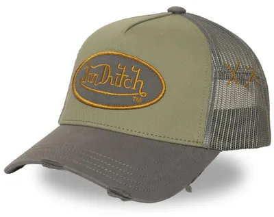 Produktbild von Von Dutch Trucker Mesh Snapback Cap - VINTAEG PATCH khaki