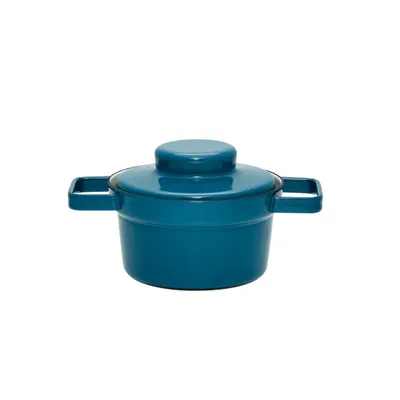 Produktbild von RIess Aromapot Emaille Topf mit Deckel 16 cm 0,75 Liter Silent Blue