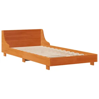 Produktbild von Massivholzbett ohne Matratze Wachsbraun 75x190 cm Kiefernholz