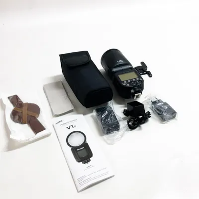 Image de Godox V1-C Tête ronde Appareil photo Blizt pour Canon EOS E-TTL II 2.4G X sans fil HSS 76Ws Speedlight Blizt pour Canon 6D 7D 50D 60D 500D 550D 600D 650D 1000D 1100D 1DX 580EX II 5D Mark II III