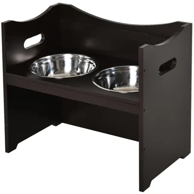 Produktbild von Hundefutterstation | Farbe: Braun | Abmessungen: 21,25 x 12,4 x 18,5 cm