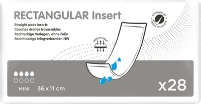 Immagine prodotto di Inserto rettangolare mini 11x36 cm senza striscia 28 pz