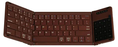 Obrázok produktu pre Skladateľná Bluetooth klávesnica – bezdrôtová 2 v 1 – touchpad – numerická klávesnica – pre notebooky, tablety a smartfóny