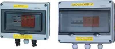 Produktbild von 0% MwSt. Privat DE PV ANSCHLUSSKASTEN DC / AC 1-Strings 1200V T2 DC1S3P+AC3P4P