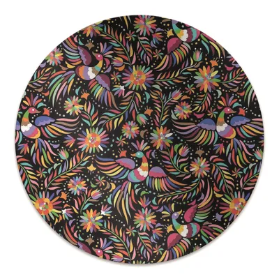 Produktbild von Rundmatte - Stuhlunterlage Bürostuhlunterlage - Rund Ø 100 cm - Bodenmatte - Fußmatte - Mexikanischer Stil