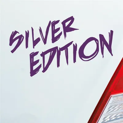 Produktbild von Auto Aufkleber Silver Edition Auto Car Tuning 15x7 cm Lila Sticker Heckscheibenaufkleber