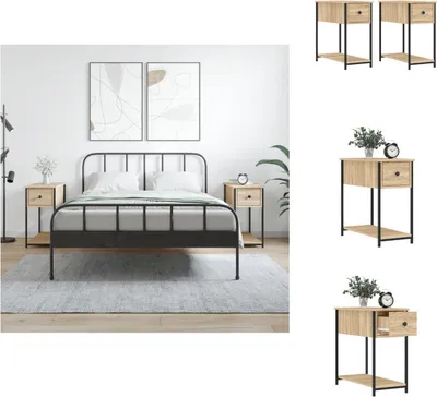 Obrázek produktu pro vidaXL Noční stolky 2 ks Sonoma dub 30x60x60 cm materiál na bázi dřeva - Noční stolky
