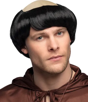 Obrázok produktu pre Monk pánska parochňa poloplešatá čierno-béžová - jedna veľkosť