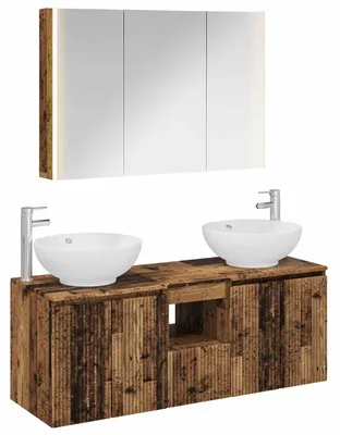 Productafbeelding van vidaXL Badkamerkast-set, 4 stuks, gerecycled hout, houtvezel