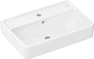 Produktbild von Hansgrohe Waschtisch Compact Xanuia Q 550x370mm mit Hahnloch und ?berlauf wei?, 60209450