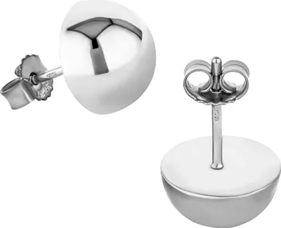 Produktbild von Paar 10mm Ohrstecker 925 Silber Halbkugel Damen Stecker Ohrringen Rhodiniert