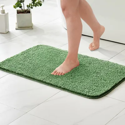 Productafbeelding van Antislip badmat, wasbaar, groen, 40x60 cm, microvezel
