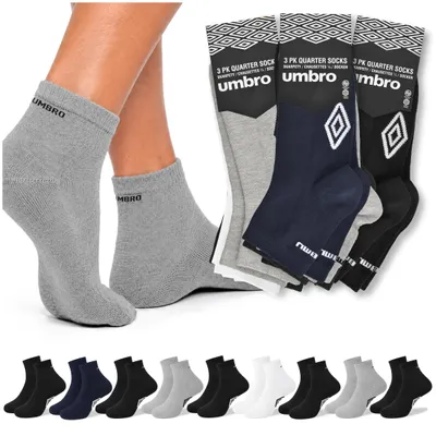 Productafbeelding van Umbro Heren Quarter Sokken 9 Paar Katoen Kleurenmix 39/42