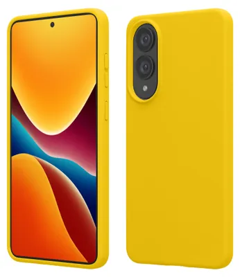 Produktbild von kwmobile Handyhülle für Samsung Galaxy S25 Edge Hülle - Case Silikon - Kabelloses Laden - Schutzhülle Cover in Strahlend Gelb