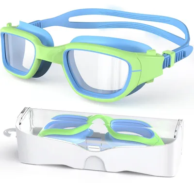 Produktbild von Schwimmbrille für Kinder 6-14 Jahre, Anti-Beschlag, UV-Schutz, kein Auslaufen, breites Sichtfeld