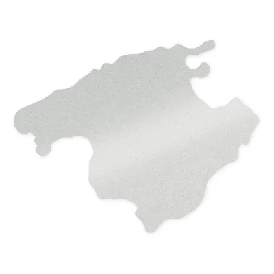 Produktbild von Aufkleber Mallorca Insel Silhouette Silber metallic I 10 x 7,8 cm I Autoaufkleber Geschenk-Idee I dv1350