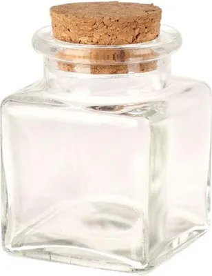 Produktbild von Vorratsglas 50ml Set aus 12 Stück mit Korken bunt