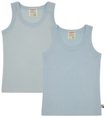 Immagine prodotto di Maglietta intima a maniche corte per bambini, modello "loud + proud", confezionata in cotone organico a coste finissime