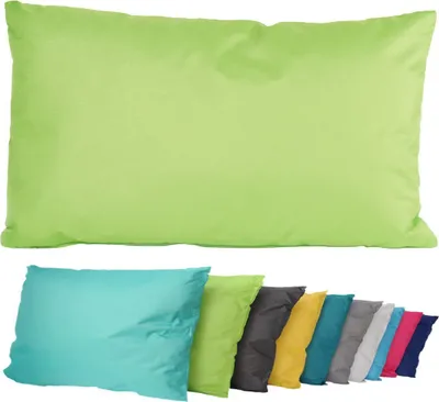 Produktbild von JACK Outdoor Lounge Kissen 30x50cm Dekokissen inkl. Füllung Wasserfest Sitzkissen Garten Stuhl Lotus Effekt, Farbe:Grün