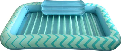 Produktbild von Kynast Poolliege aufblasbar 180 x 122 x 24 cm blau grün mit Kissen