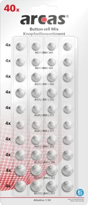 Produktbild von ARCAS AG Knopfzellenset 40-tlg. BP40