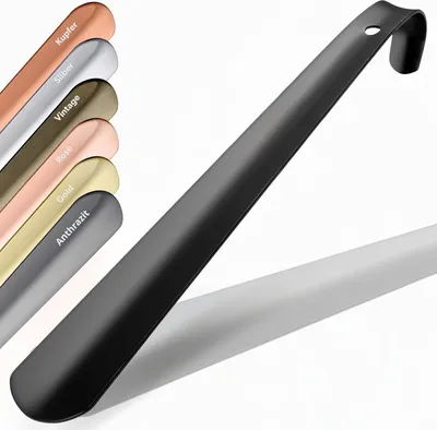 Produktbild von Famanu Schuhanzieher 29 cm - Stabil aus Edelstahl, klappbar, ergonomisch