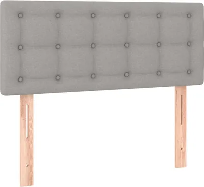 Produktbild von vidaXL Kopfteil Hellgrau 90x5x78/88 cm Stoff