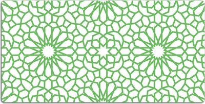 Produktbild von Schreibtischmatte Tischunterlage 90x45 cm Mauspad - Orientalische Blume.