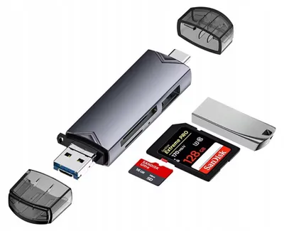Produktbild von USB-C 6-in-1 Kartenleser mit USB 3.0