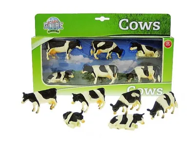 Zdjęcie produktu dla Kids Globe Krowy 1:32 czarny/biały 6 sztuk