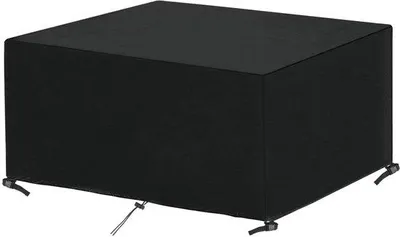 Image de Housse imperméable pour mobilier de jardin, noire, 155 x 115 x 65 cm, pour salon de jardin