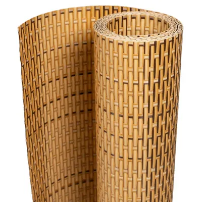 Produktbild von vidaXL Balkon-Sichtschutz Hellbraun 300x80 cm Poly Rattan