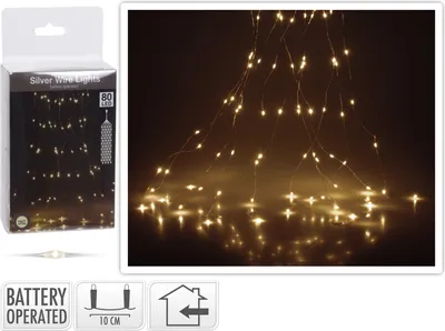 Image de Chaîne de Noël illuminée, 80 lumières