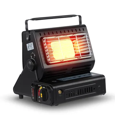 Produktbild von Z.M.C Tragbare Gasheizung 1,3 kW Camping Heizstrahler Keramikbrenner Rot Metall