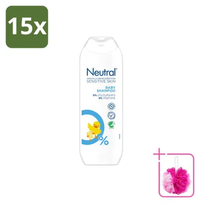 Obrázok produktu pre 15 kusov šampónu pre bábätká – pre citlivú pokožku – bez parfumácie – 250 ml – výhodný balík