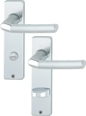 Immagine prodotto di HOPPE Set di maniglie corte Birm.1117/202KP Alu.F1 SK/OL maniglia a leva angolare grt - 2566358