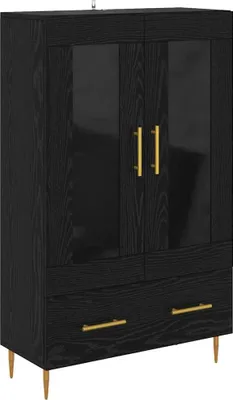 Produktbild von Highboard Schwarz Eichen-Optik 69,5 x 31 x 115 cm