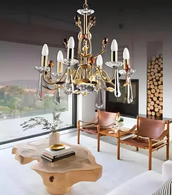 Obrázek produktu pro Moderní křišťálový lustr stropní lampa Stropní závěsná křišťálová lampa