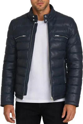 Produktbild von Reichstadt Herren Regular Fit Jacke Echtleder 19RS016 Navy M