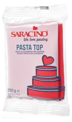 Image de Pâte à sucre rouge Rossa Top, 250 g