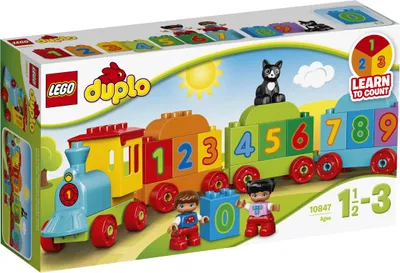 Zdjęcie produktu dla LEGO 10847 DUPLO pociąg z cyframi, zabawka dla niemowląt, pociąg, zabawka dla dzieci od 1,5 roku, nagradzana zabawka edukacyjna, zabawka rozwijająca zdolności motoryczne