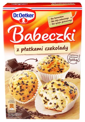 Zdjęcie produktu dla Dr. Oetker Babeczki z płatkami czekolady 300 g