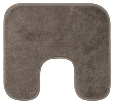 Produktbild von GÖZZE RIO Premium Badteppich mit Ausschnitt flauschiger saugstarker Mikrofaser-WC-Vorleger Taupe 50 x 45 cm