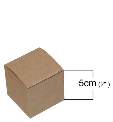 20 Verpackungskisten Kartonagen Kästchen aus Pappe 50x50mm, braun