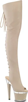 Produktbild von SPECTATOR-3030 Damen Boots von Pleaser, Beige  , EU 37, US 7