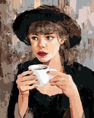 Produktbild von Zuty - Malen nach Zahlen - FRAU MIT KAFFEE, 40x50 cm, ohne Keilrahmen