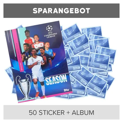 Obrázek produktu pro Topps – Liga mistrů 2023/24 – Sběratelské samolepky – 1 album + 50 různých samolepek (náhodný výběr)