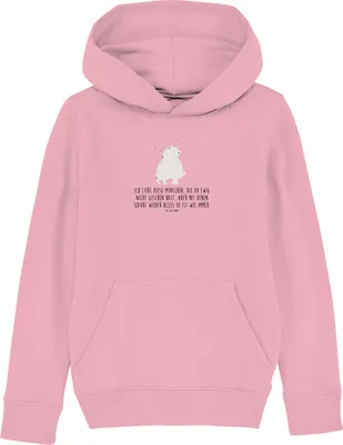 Produktbild von Mr. & Mrs. Panda Kinderpullover Eisbär Umarmen 9-11 Jahre (134/146) - Baumwolle Pink - Geschenk, Kapuzenpullover, Kinderbekleidung, Sweatshirt, Pullover, Lustige Sprüche